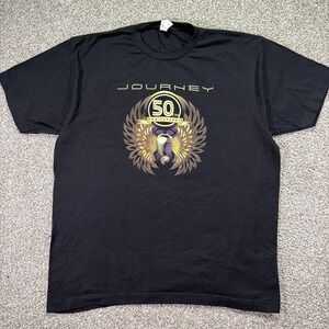 Journey T Shirt Men's Size XL Black Freedom Tour 2024 Toto 50th Anniversary
